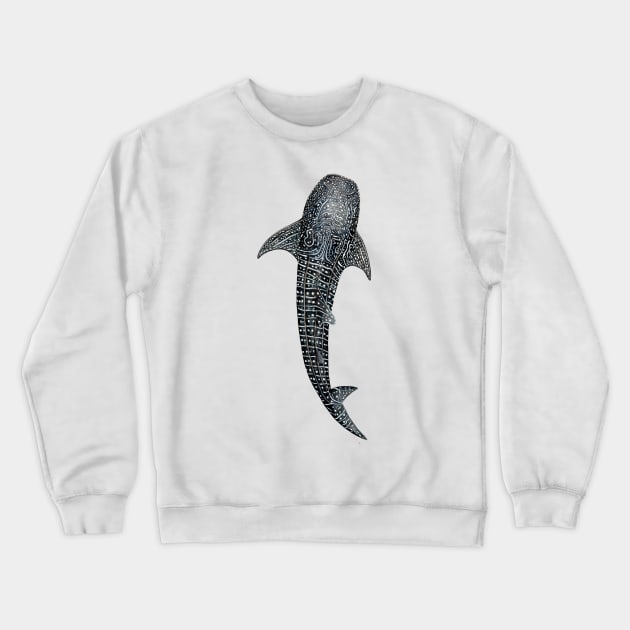 Whale shark Rhincodon typus Crewneck Sweatshirt by chloeyzoard